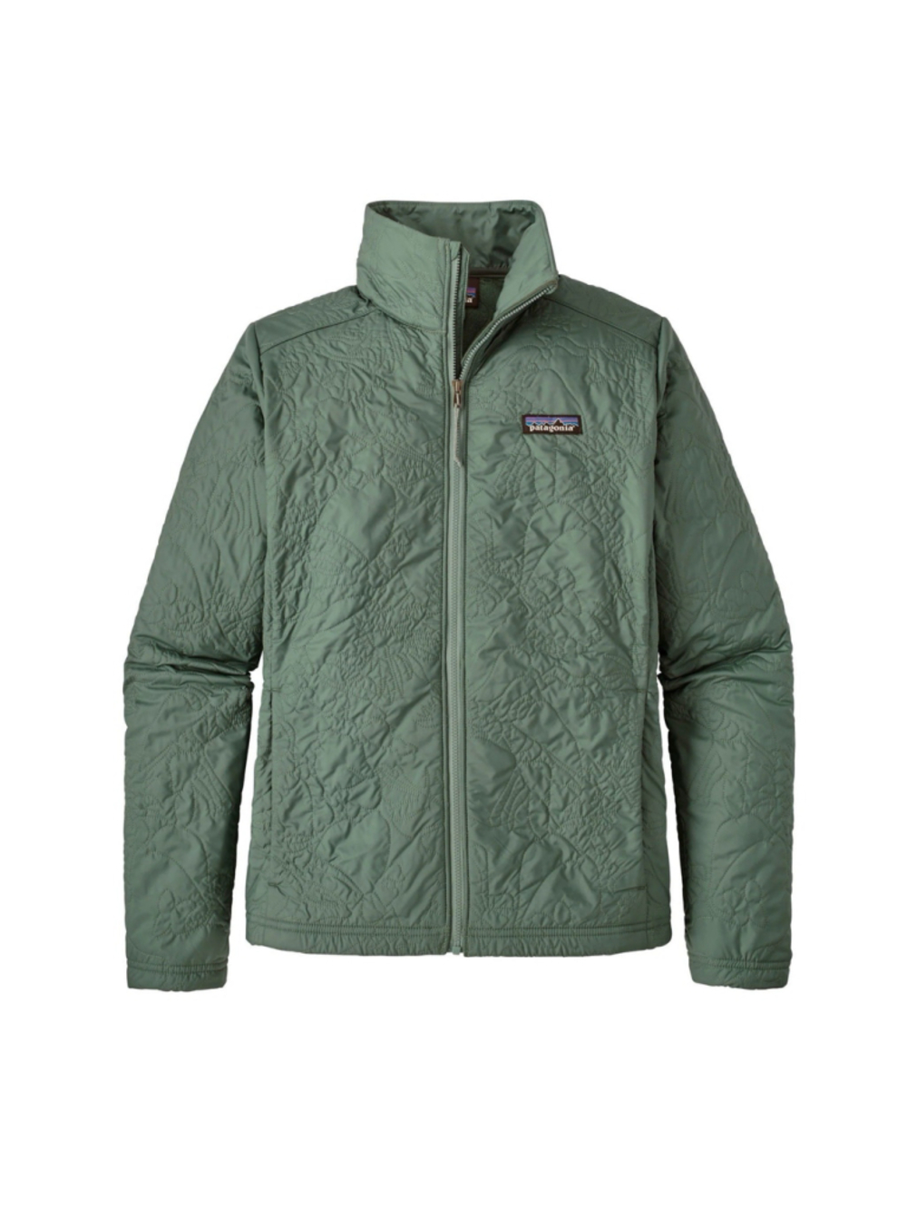 Patagonia Women's Pesto Green Quilted Orchid Cove Full Zip Jacket XS